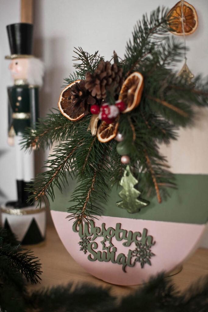 dekoracje świąteczne DIY wianek stroik